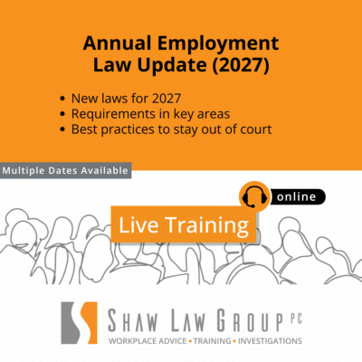Annual Employment Law Update (2027)